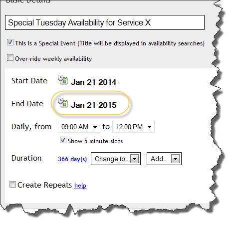 Image:Restricting Services to particular Days: Part 2